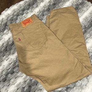 LEVI’S 505, Straight Fit Cotton Jeans, 34” waist x 32” length, camel color